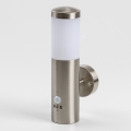 LED utomhusvägglampa med rörelsesensor 1xGU10/5W/230V IP44 matt krom