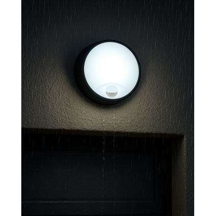 Dimbart utomhusväggarmatur med rörelsesensor LED/15/18/20W/230V 3000K/4000K/6500K IP65 svart/vit