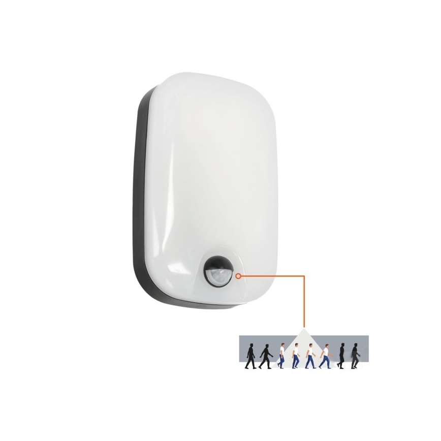 LED Utomhus vägglampa med rörelse- och skymningssensor BAVANO LED/15W/230V 3000/4000/5700K IP54
