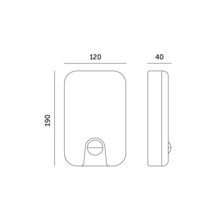 LED Utomhus vägglampa med rörelse- och skymningssensor BAVANO LED/15W/230V 3000/4000/5700K IP54