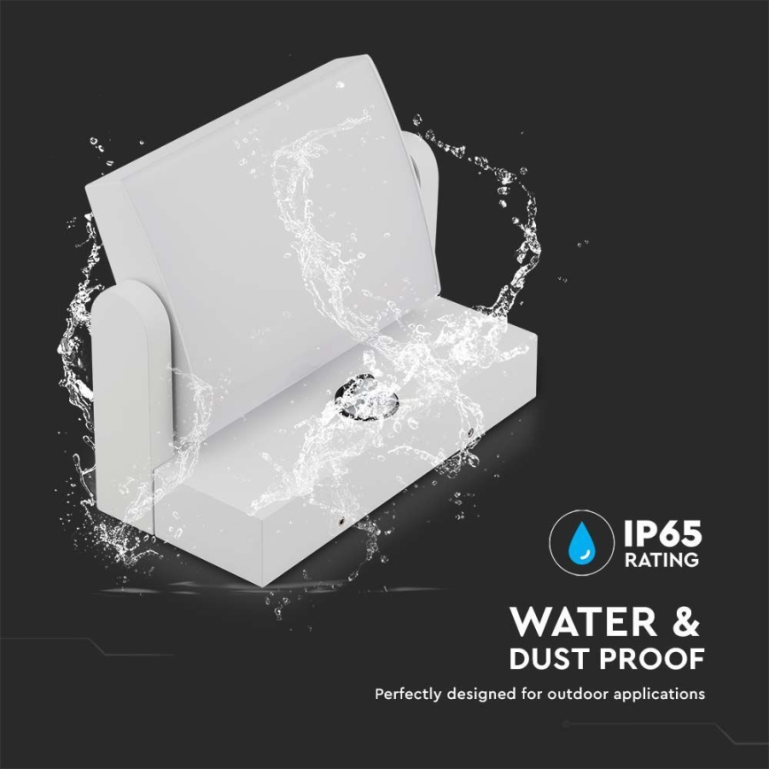 LED Utomhusvägglampa med sensor LED/17W/230V 3000K IP65 vit