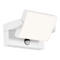 LED utomhusvägglampa med sensor LED/17W/230V 4000K IP65 vit