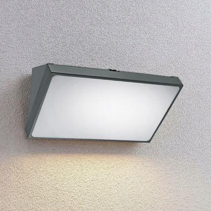 LED utomhusvägglampa med rörelsesensor LED/20W/230V IP65 grå