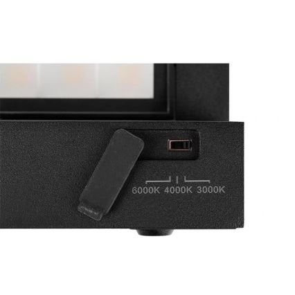 LED väggarmatur för utomhusbruk med rörelse- och skymningssensor LED/36W/230V 3000/4000/6500K IP54 svart