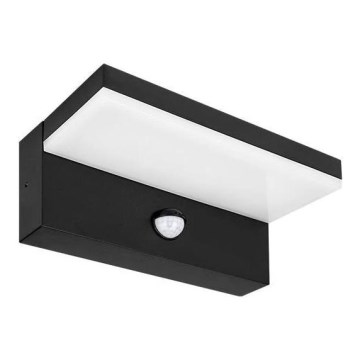 LED-utomhusvägglampa med sensor LED/9W/230V 4000K IP44 svart