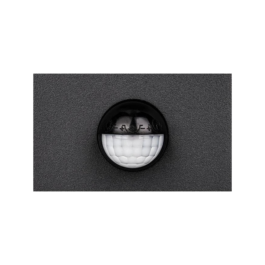 LED-utomhusvägglampa med sensor LED/9W/230V 4000K IP44 svart