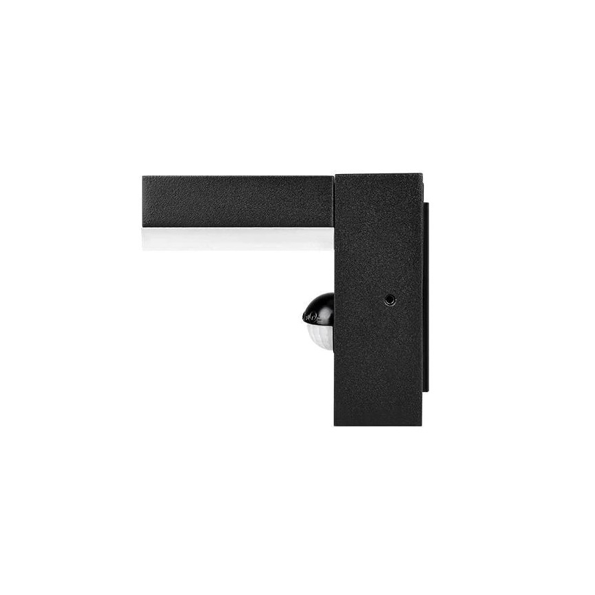 LED-utomhusvägglampa med sensor LED/9W/230V 4000K IP44 svart