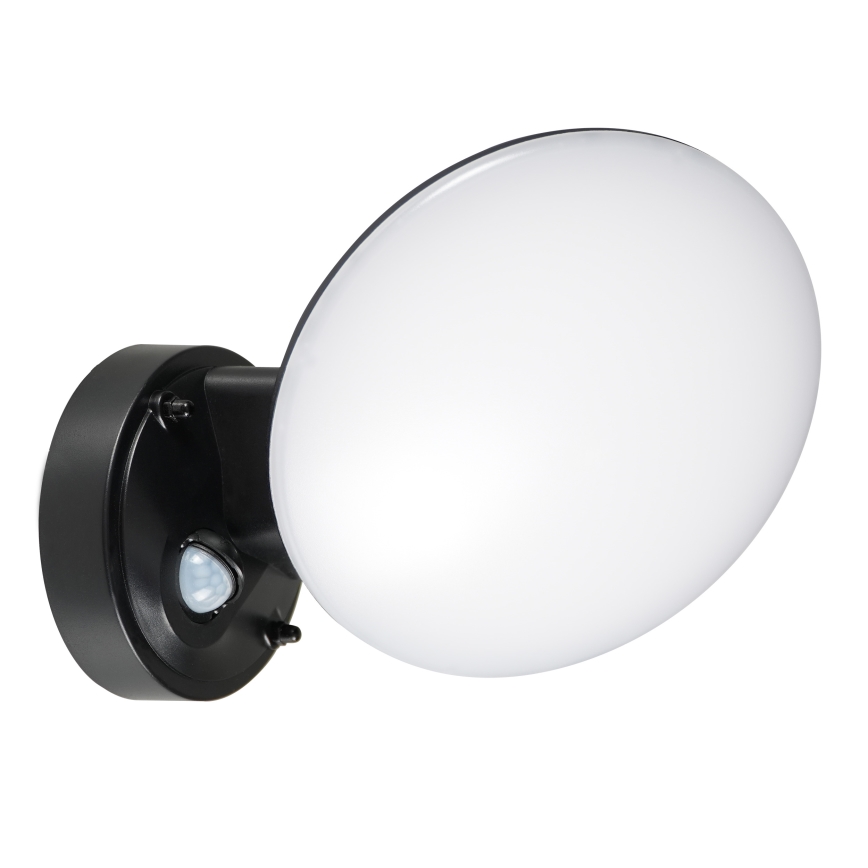 LED-utomhusvägglampa med rörelse- och skymningssensor OLAF LED/10W/230V IP44 svart