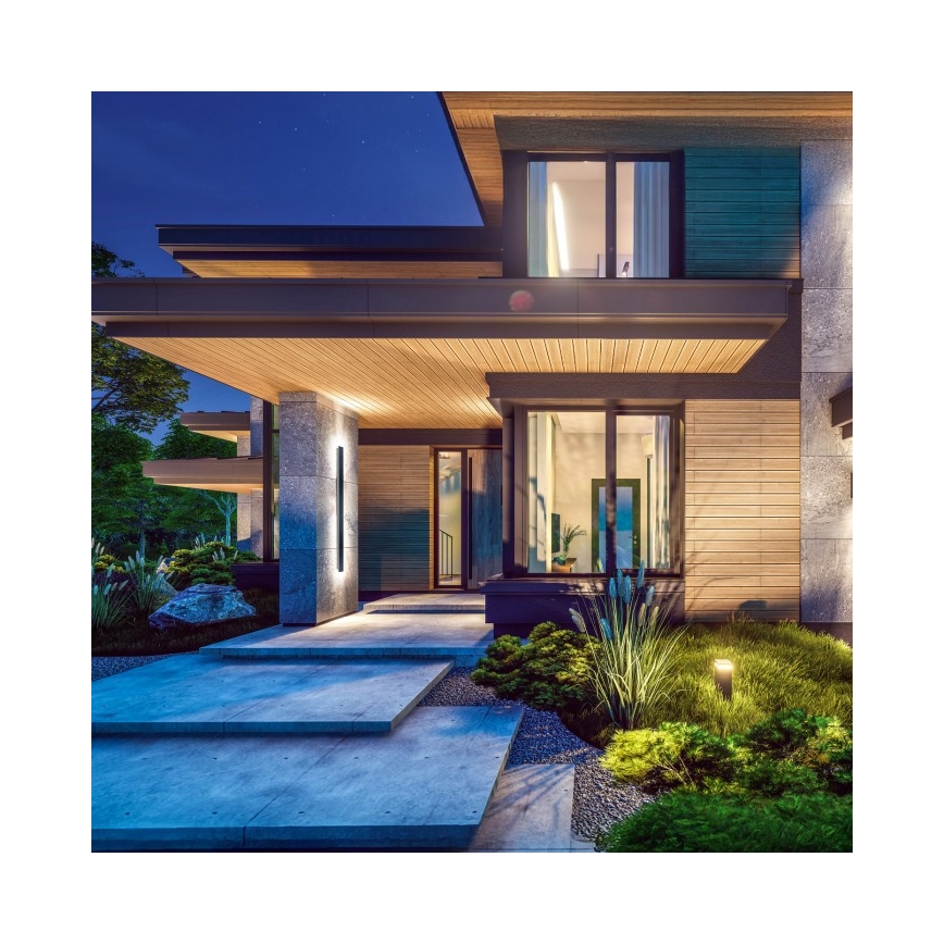 LED utomhusvägglampa MIRANA LED/25W/230V 4000K IP44 120 cm svart