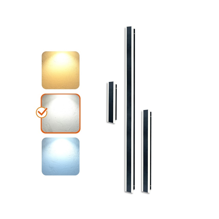 LED utomhusvägglampa MIRANA S LED/12W/230V 4000K IP44 60 cm svart