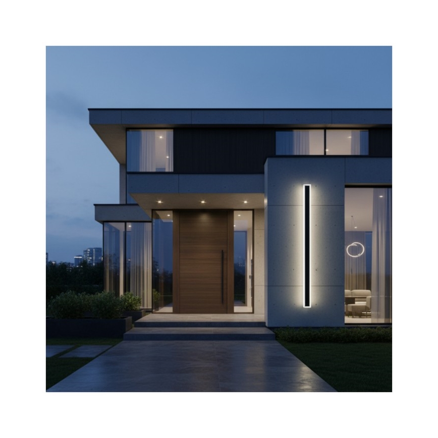 LED utomhusvägglampa MIRANA S LED/25W/230V 4000K IP44 120 cm svart