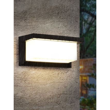 LED utomhusvägglampa NEELY LED/12W/230V IP54 svart