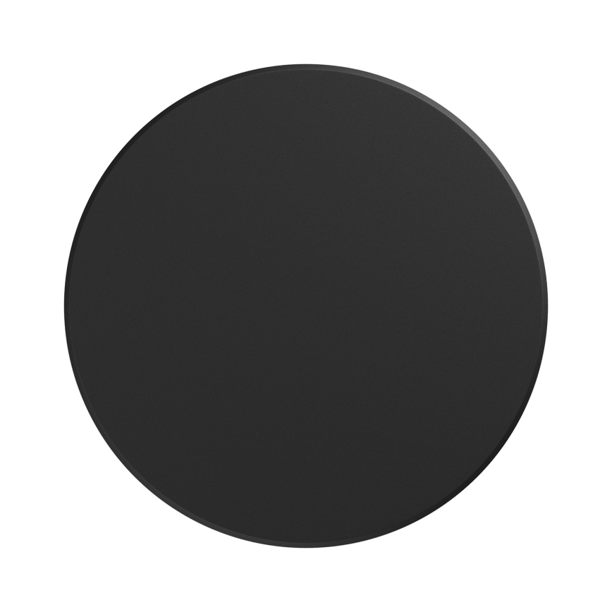 LED Utomhus Vägglampa PIATTA LED/9W/230V 3000/4000/6000K Ø 12 cm IP44 svart