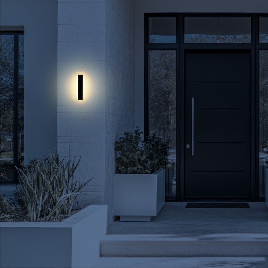 LED utomhusvägglampa WOW LED/10W/230V 3000/4000/6500K 30 cm IP54 svart