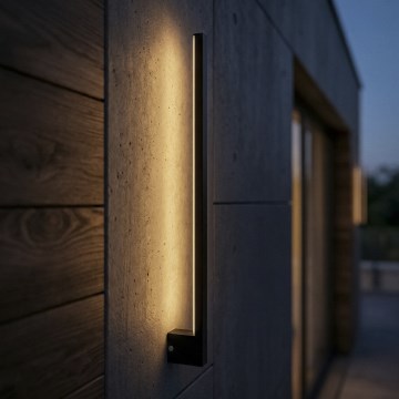 LED-utomhusvägglampa YALTE LED/11W/230V 3000/4000/6500K 81,5 cm IP54 svart