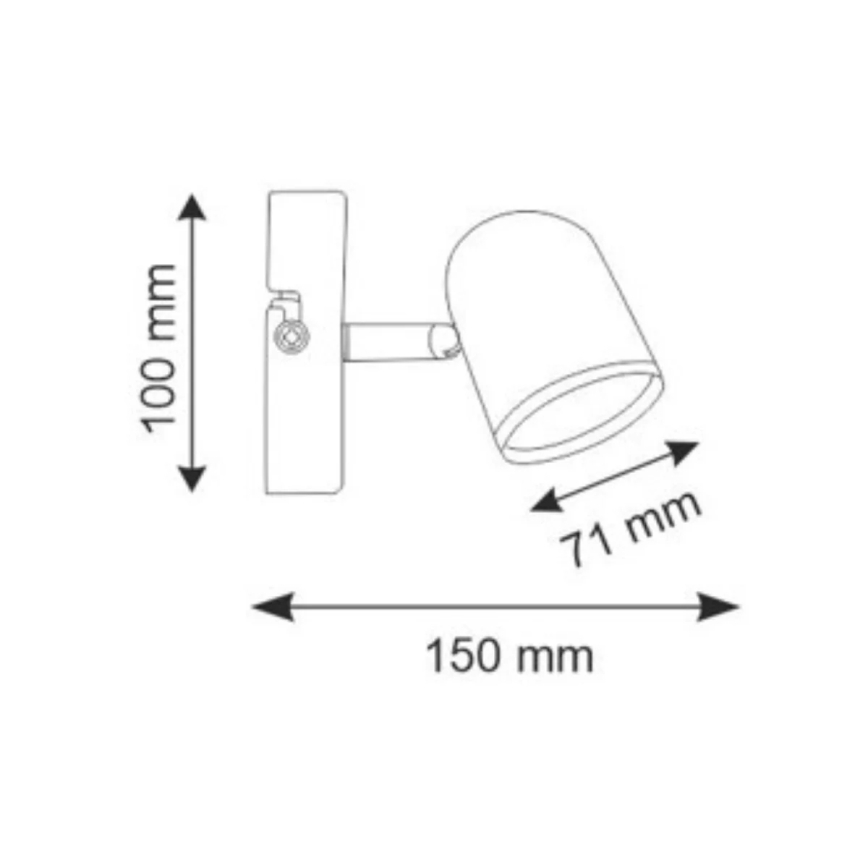 LED vägg spotlight  RAWI LED/4,2W/230V svart 