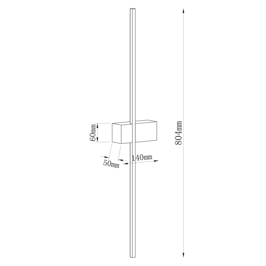 LED-väggarmatur AISHA LED/12W/230V 4000K 80 cm guldfärgad