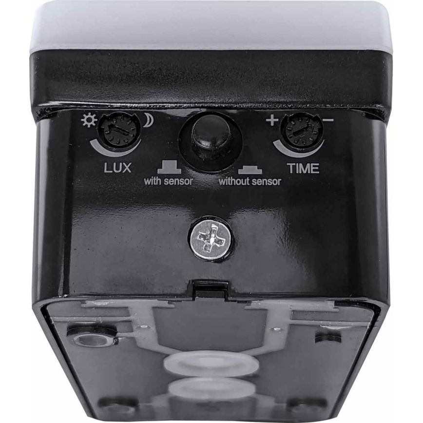 Dimbar LED-utomhusväggarmatur med rörelse- och skymningssensor LED/12/15/20W/230V IP65 svart