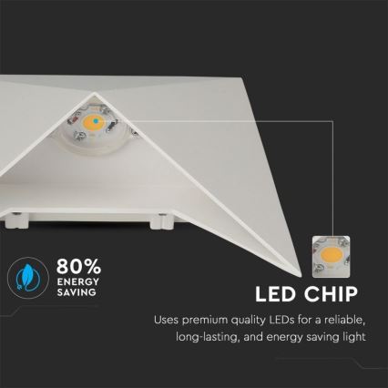 LED-väggarmatur LED/5W/230V 4000K IP65 vit