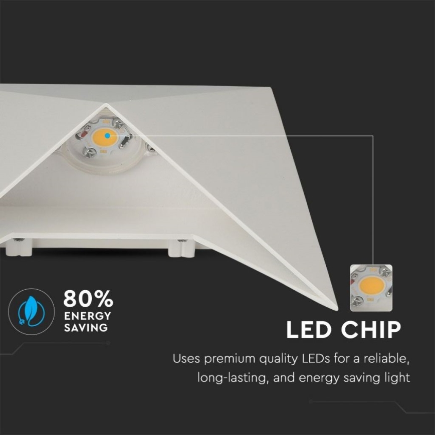 LED-väggarmatur LED/5W/230V 4000K IP65 vit