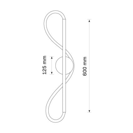 LED väggbelysning EMMA LED/19W/230V svart