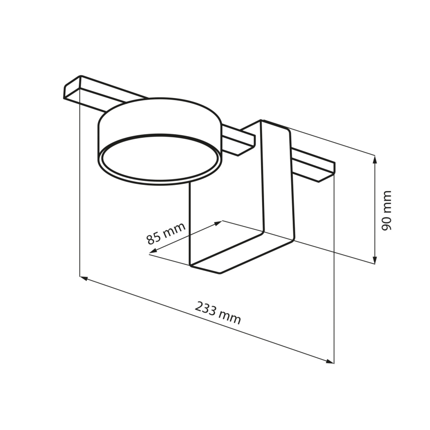 LED väggbelysning JOY 1xGX53/6W/230V svart