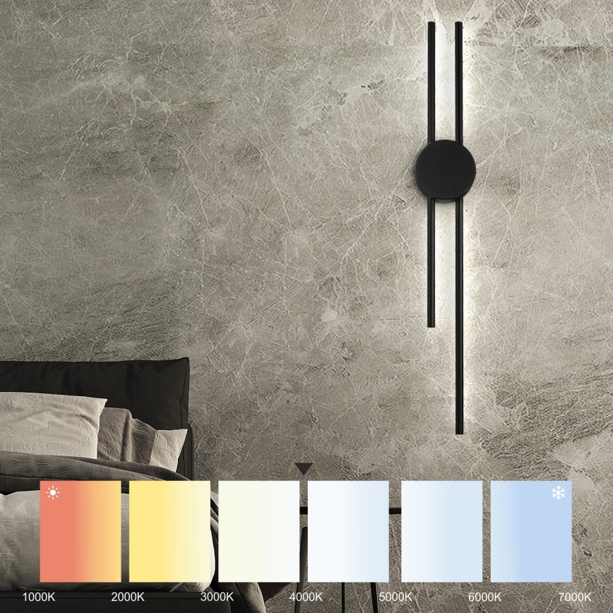 LED väggbelysning LANA LED/15W/230V 4000K svart