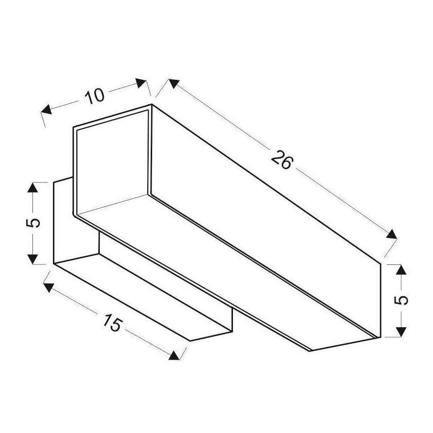 LED Väggbelysning LANDER LED10W/230V