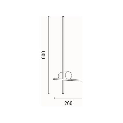 LED väggbelysning LED/12W/230V 3000K
