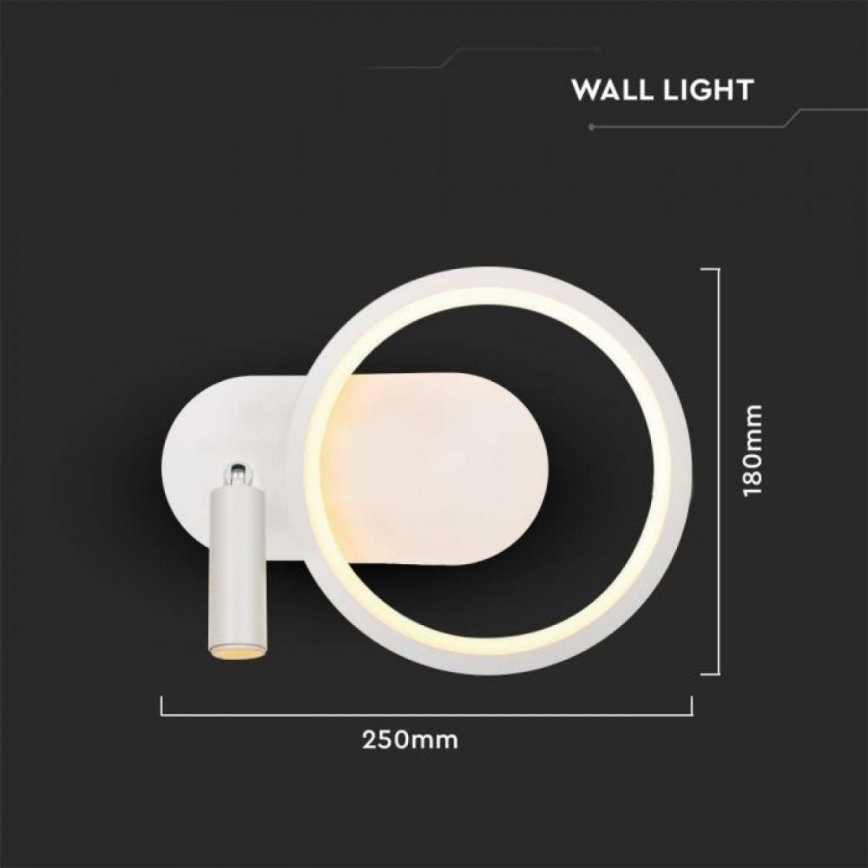 LED väggbelysning LED/14W/230V 4000K vit