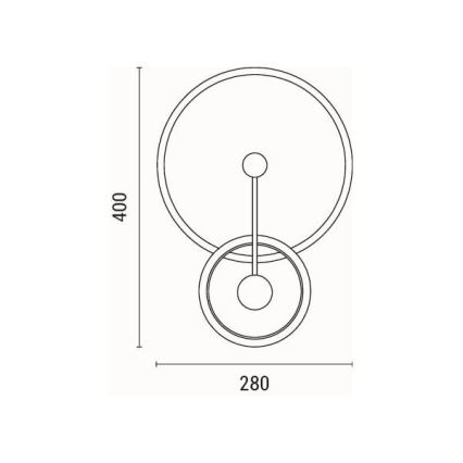 LED väggbelysning LED/15W/230V 3000K