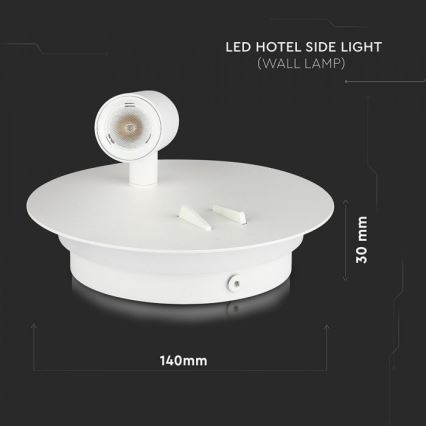 LED väggbelysning LED/3W/230V + LED/6W/230V 3000K vit