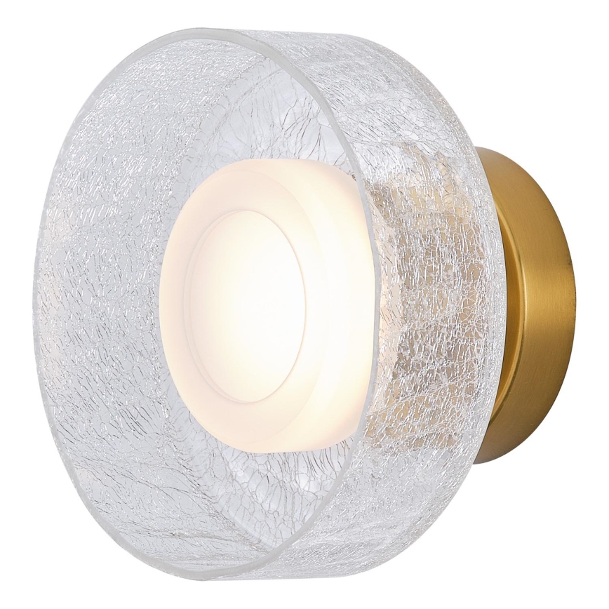 LED väggbelysning LED/8W/230V 3000K guld/genomskinlig