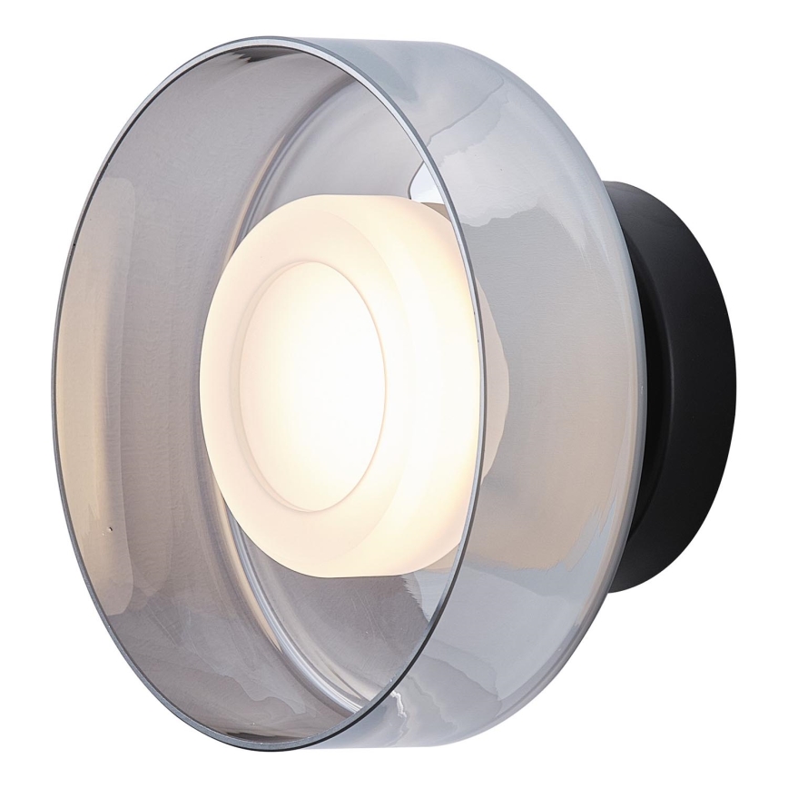 LED väggbelysning LED/8W/230V 3000K svart/rökig