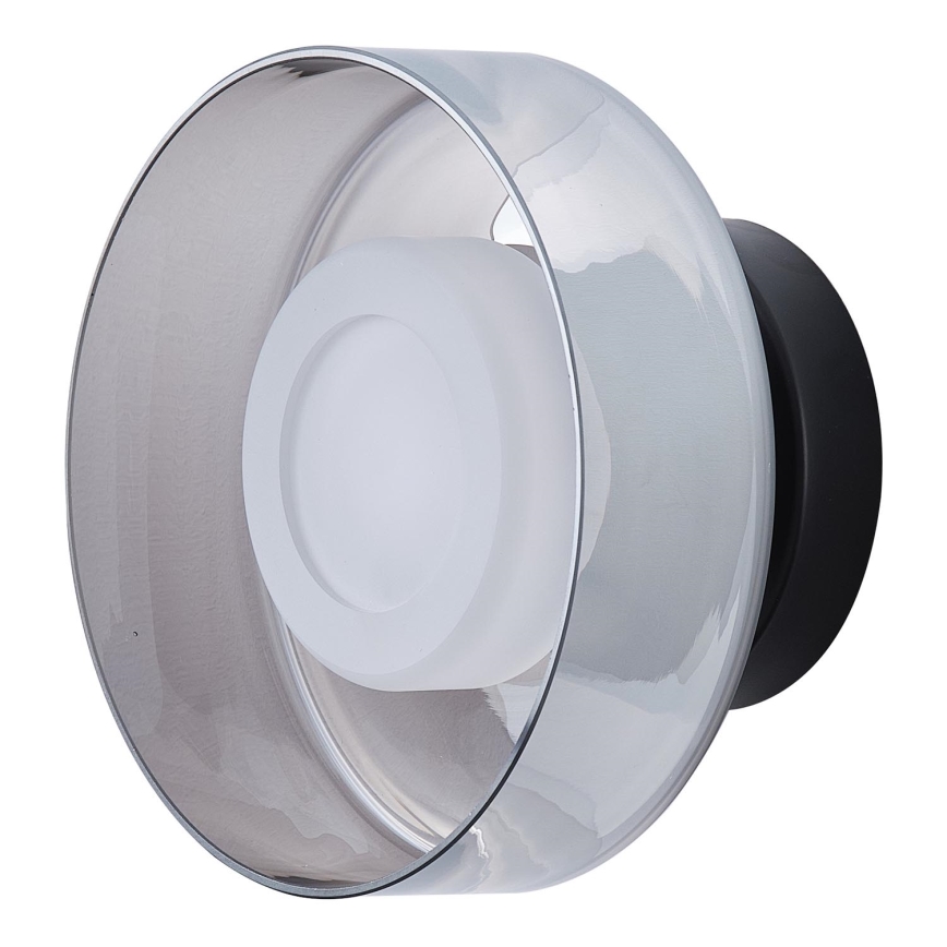 LED väggbelysning LED/8W/230V 3000K svart/rökig