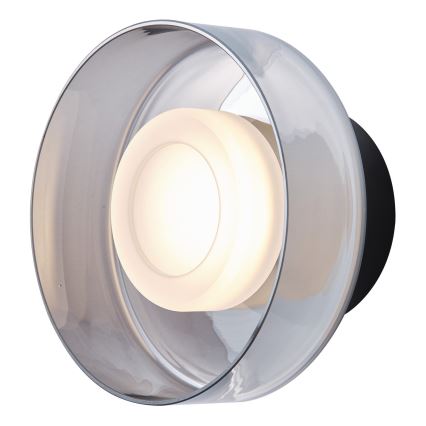 LED väggbelysning LED/8W/230V 3000K svart/rökig