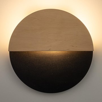LED väggbelysning LUNA LED/7W/230V diameter 26 cm svart/beige