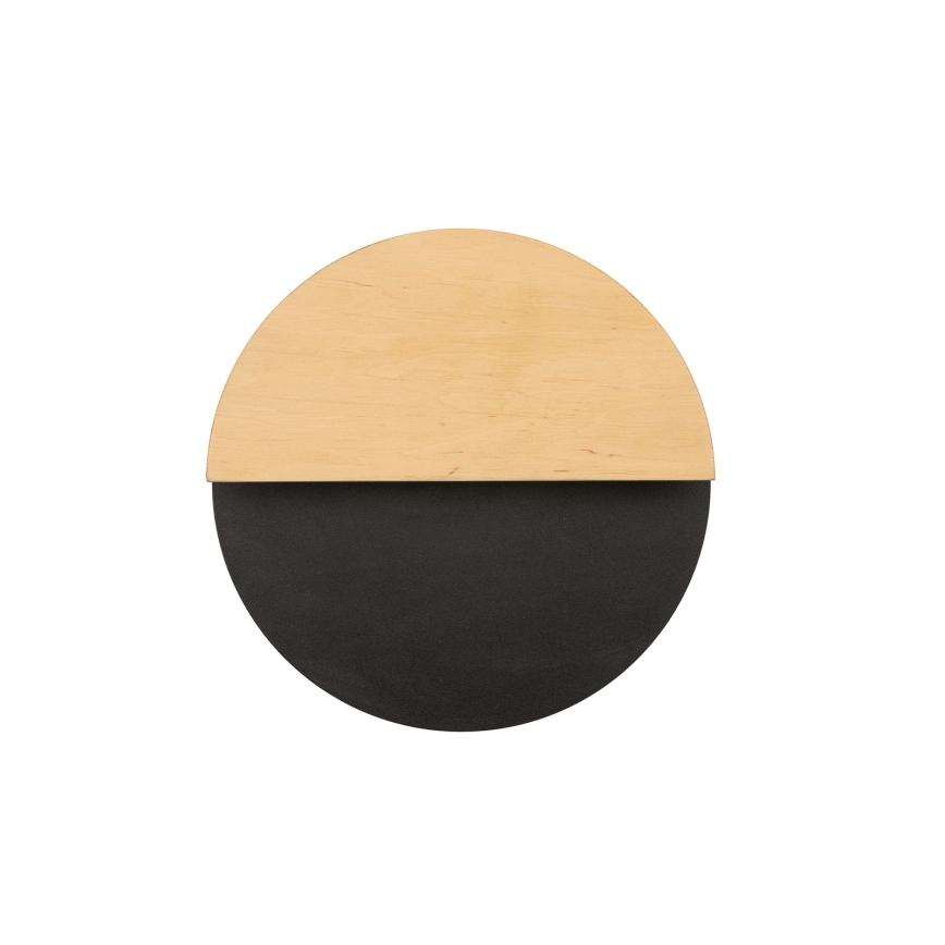 LED väggbelysning LUNA LED/7W/230V diameter 26 cm svart/beige