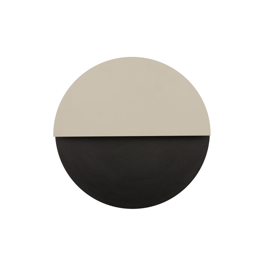 LED väggbelysning LUNA LED/7W/230V diameter 36 cm svart/beige