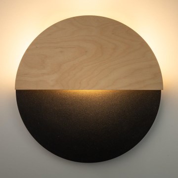 LED väggbelysning LUNA LED/7W/230V diameter 36 cm svart/beige