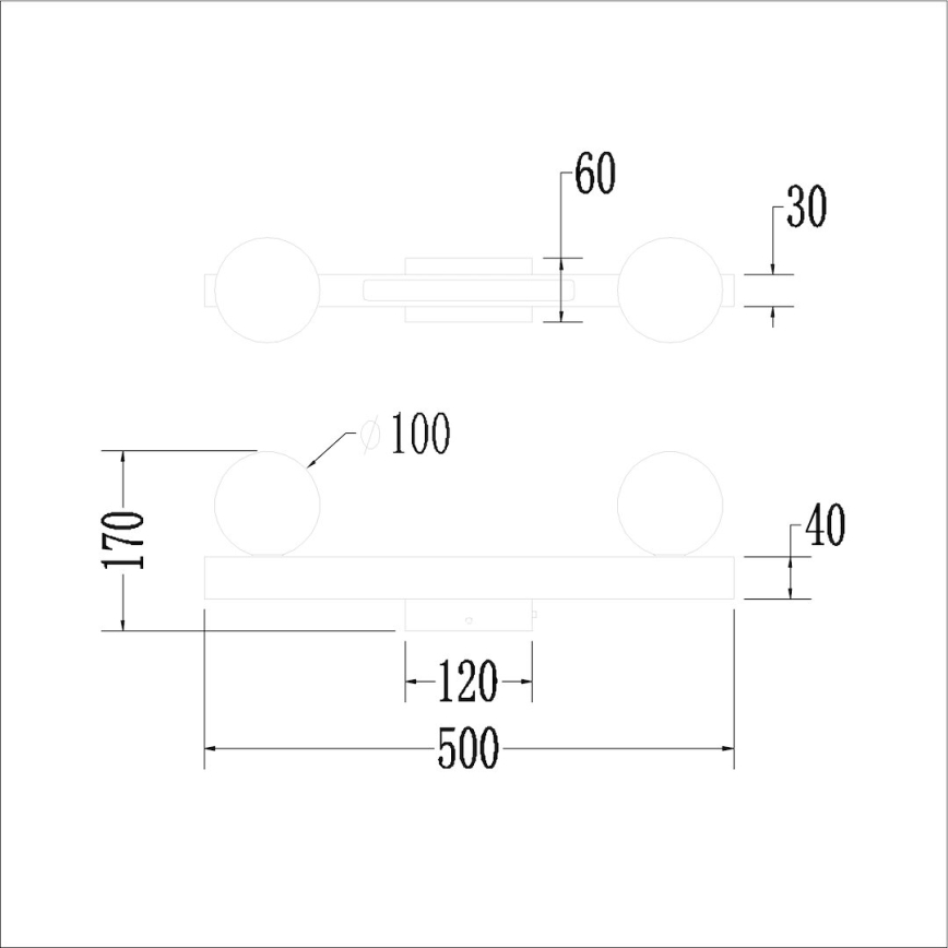 LED väggbelysning MAGNET LED/13W/230V + 2xG9/60W 3000/4000K svart
