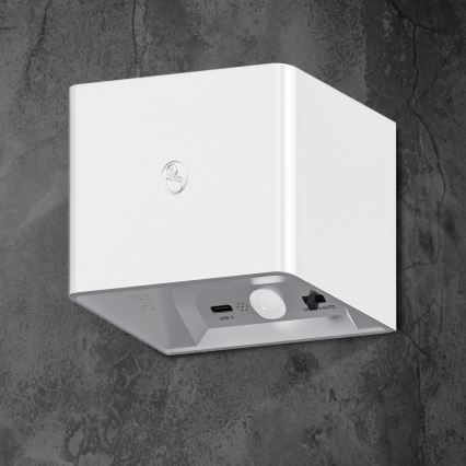 LED Ljusreglerad vägg beröring belysning med sensor MIRI LED/2,5W/3,7V 3000/4000/6400K 4000 mAh vit