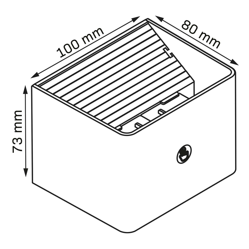 LED Ljusreglerad vägg beröring belysning med sensor MIRI LED/2,5W/3,7V 3000/4000/6400K 4000 mAh vit