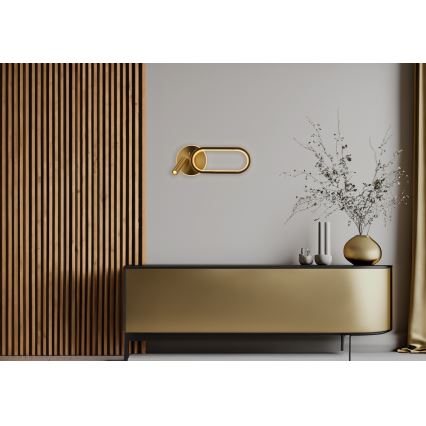 LED väggbelysning MONET LED/13W/230V + LED/2W 3000/4000/6000K guld