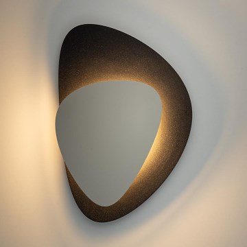 LED väggbelysning PEDRA LED/7W/230V svart/beige