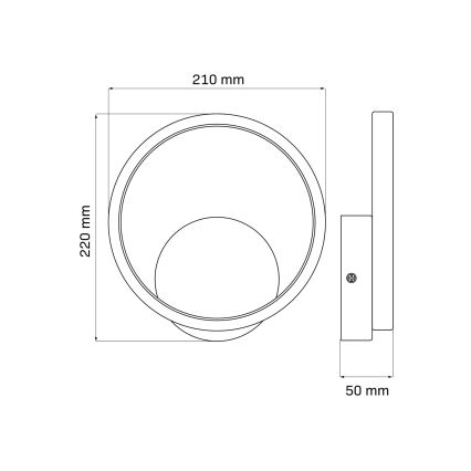 LED väggbelysning ROMAN LED/11,5W/230V 4000K guld