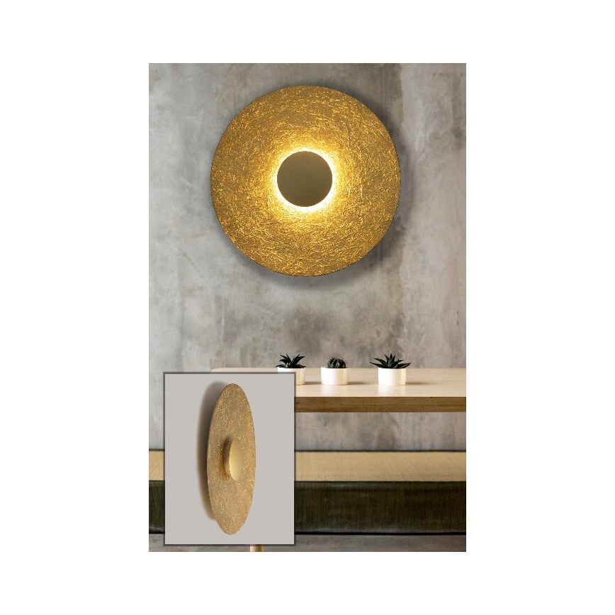 LED väggbelysning SOLE LED/16W/230V diameter 65 cm guld