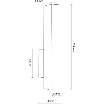 LED väggbelysning TEO LED/3W/230V 3000K valnöt