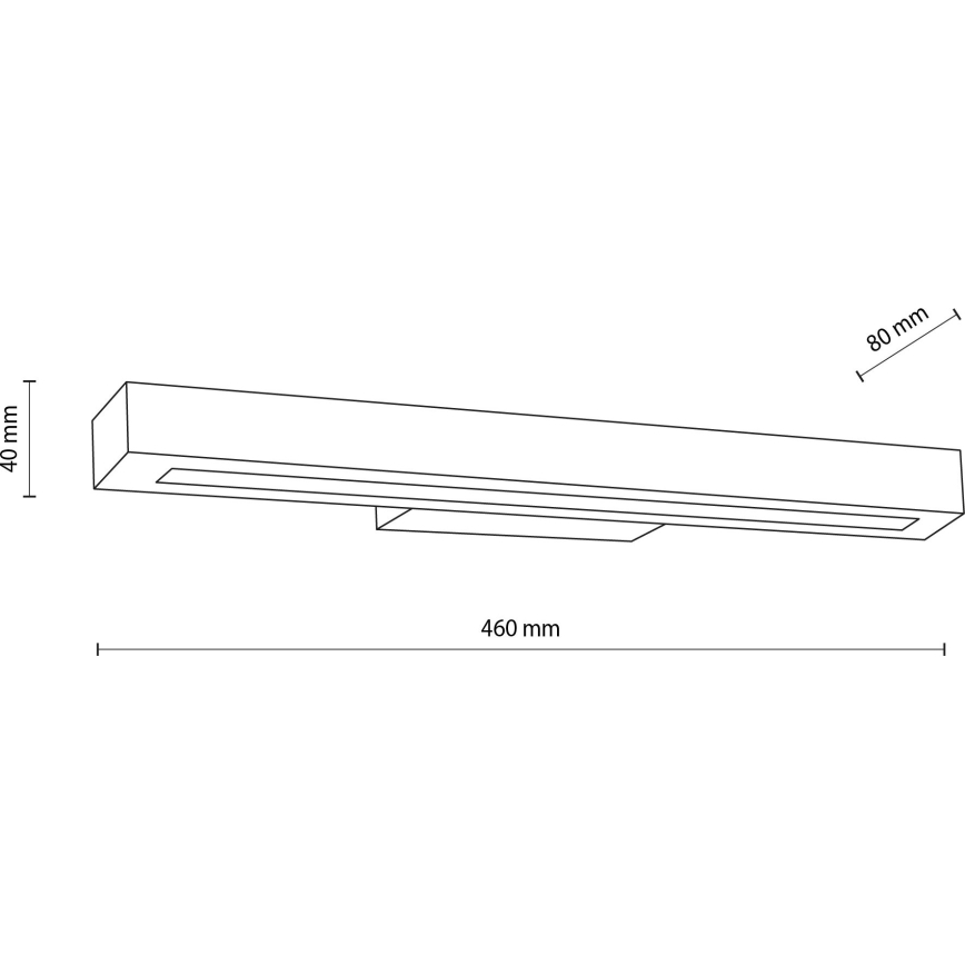LED väggbelysning TEO LED/8W/230V 3000K valnöt