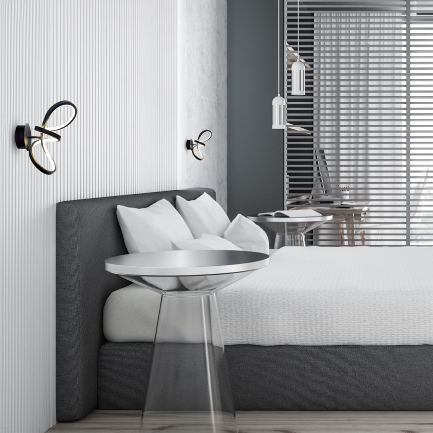 LED väggbelysning TESORO LED/15W/230V svart